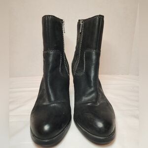 Sperry Top-Sider Dasher Grace Womens Black Leather Boots Size 7.5M Side Zip